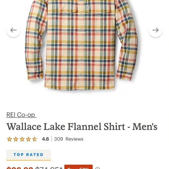 New REI Plaid Shirt - Picture 8 of 9